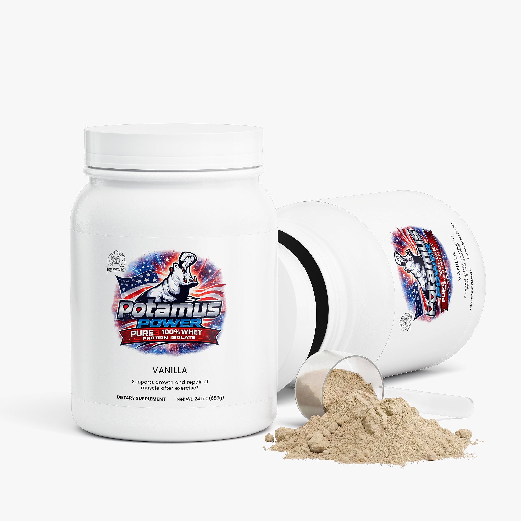 'Potamus Power Pure3 100% Whey Protein Isolate (Vanilla)