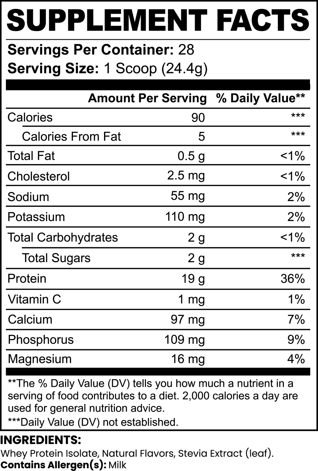 'Potamus Power Pure3 100% Whey Protein Isolate (Vanilla)