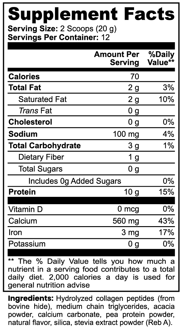 Booty Up! Grass-Fed Collagen Creamer (Vanilla)